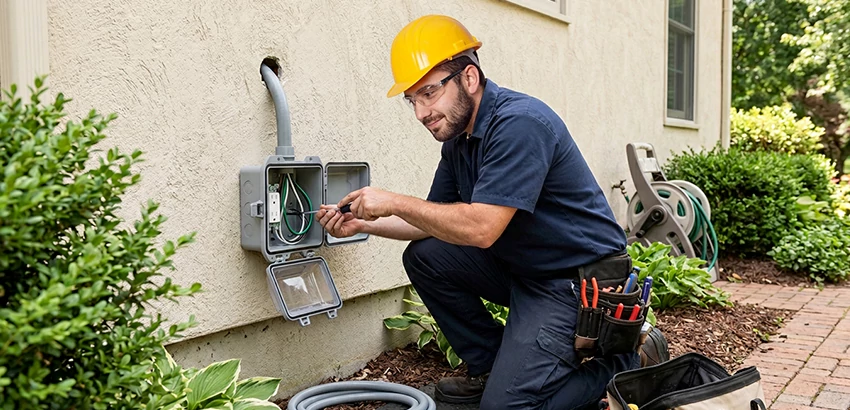 Outdoor Outlet Installation on Vinyl Siding in Birmingham